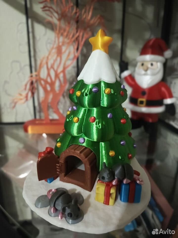 Новогодний декор для дома 3D Елка с мышками, Всеволожск — фото 4
