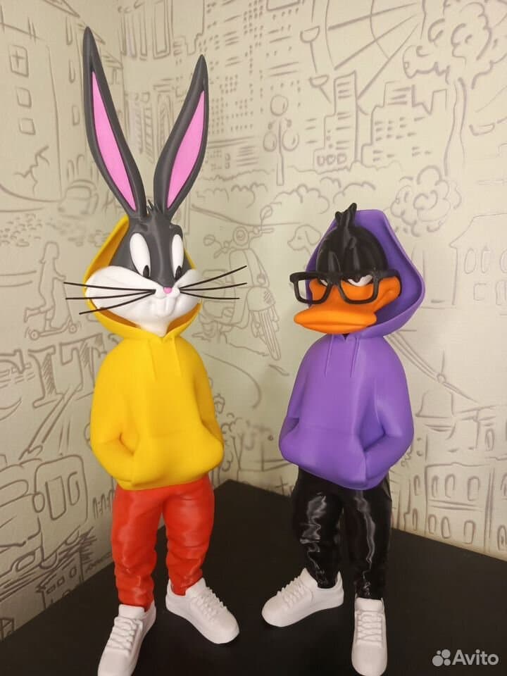 Фигурки Багз Банни и Даффи Дак — Looney Tunes 3D