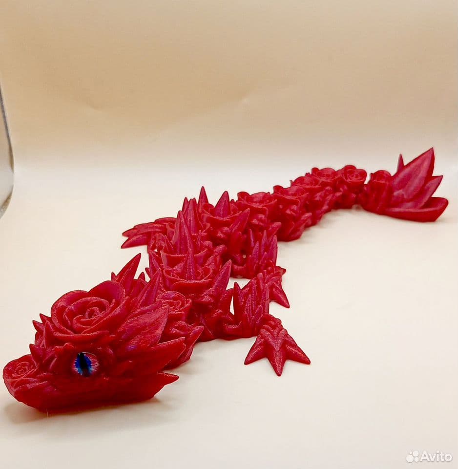 Фигурка подвижная дракон роза 3D, Всеволожск — фото 3
